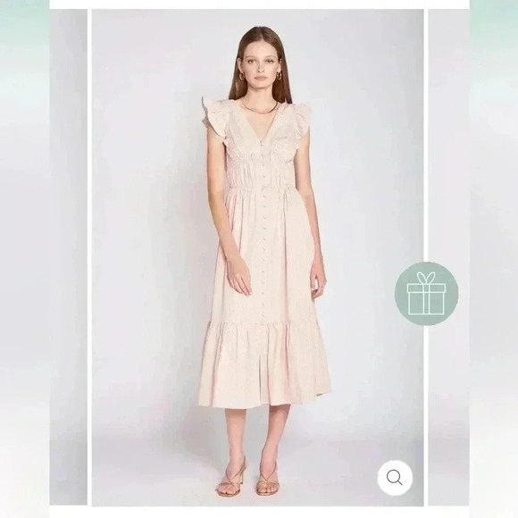 EN SAISON IDA STRIPED MIDI DRESS Xs - Picture 2 of 4